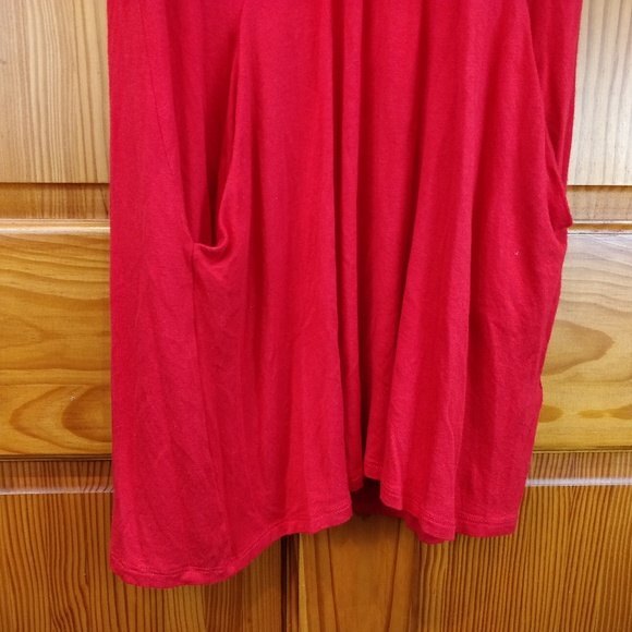 Kut From The Kloth Red Plunging V Neck Midi Dress Surplice Dress - Picture 5 of 8